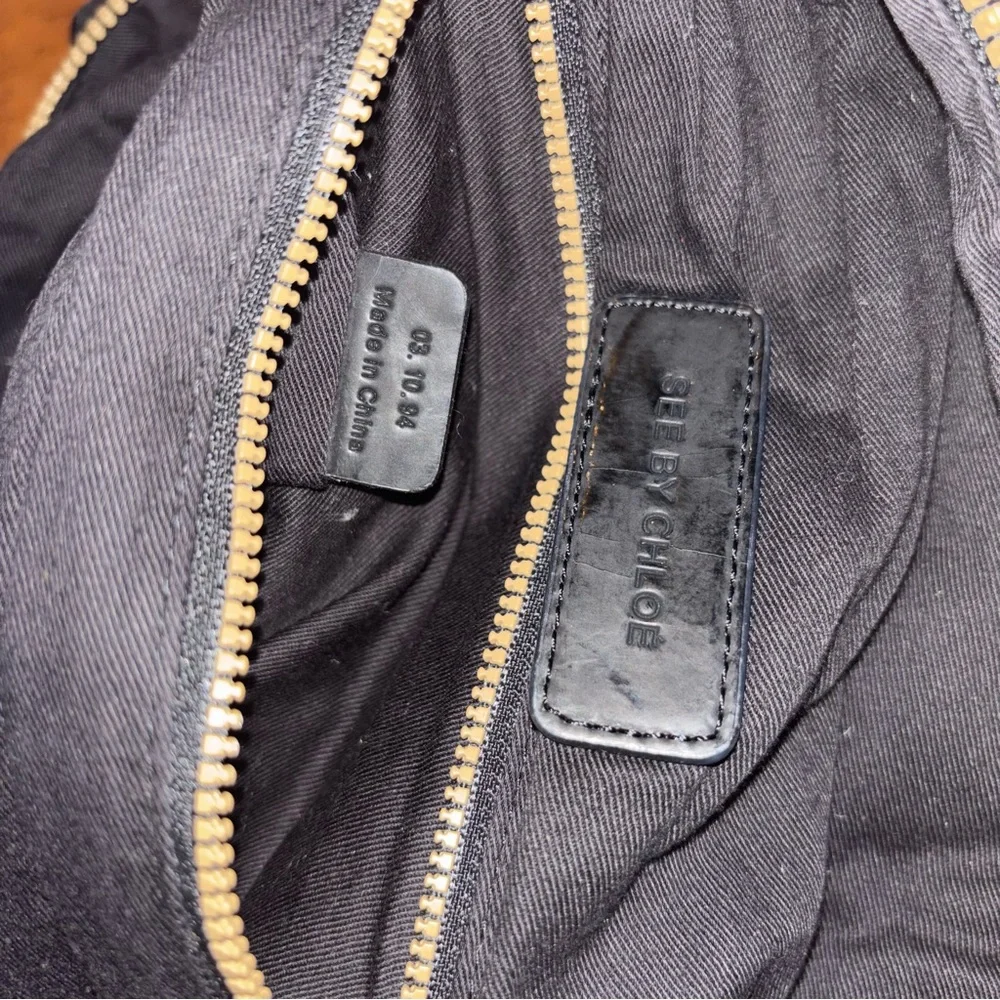 Authentic See By Chloe Women's Black Padded Nylon Tote Bag - Picture 4 of 6